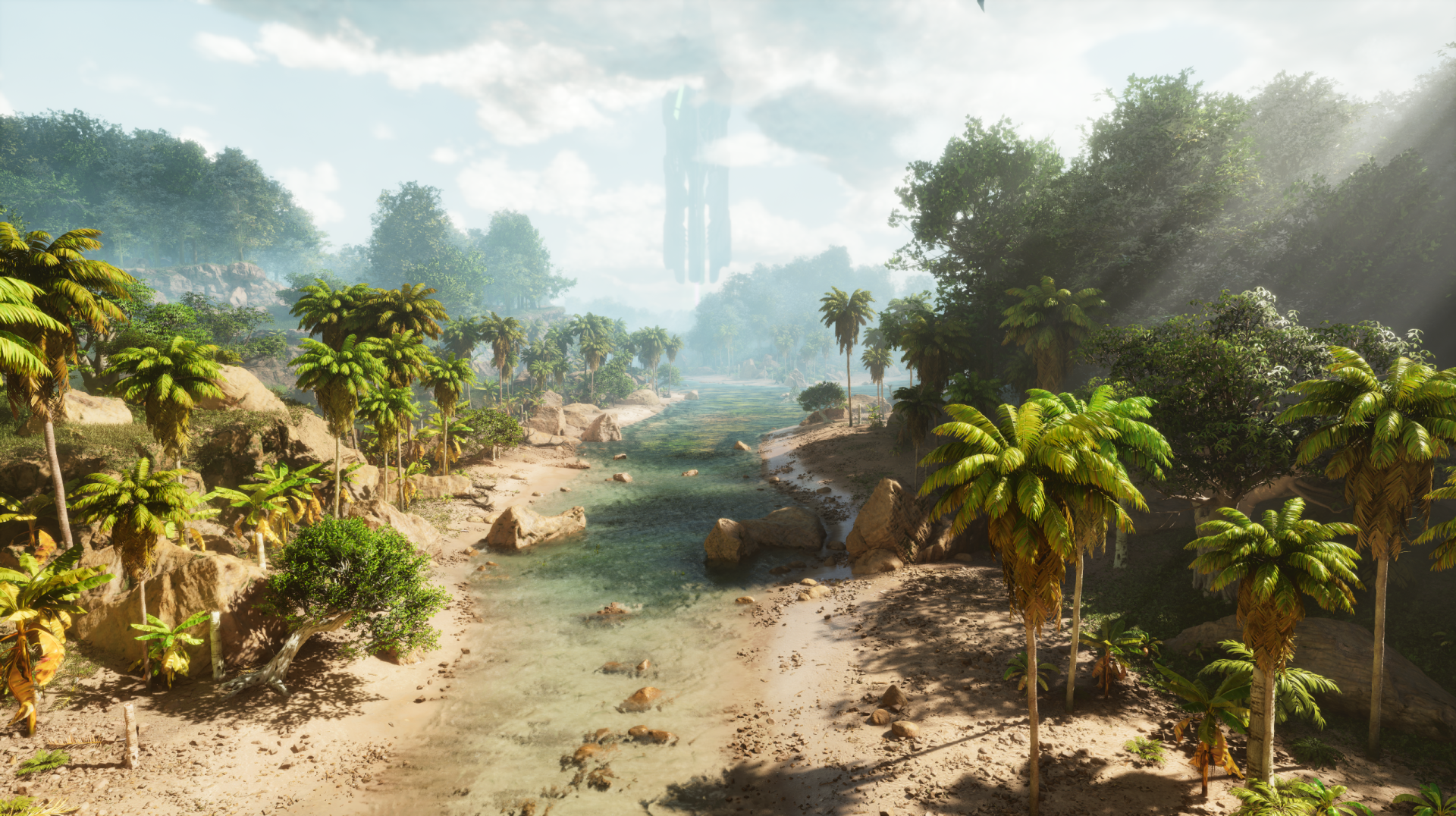 ARK Survival Ascended tropical landscape